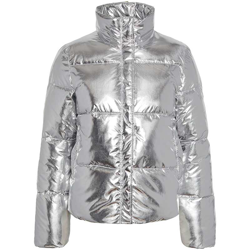 Pieces PCNamie Puffer Jacket Silver - J BY J Fashion