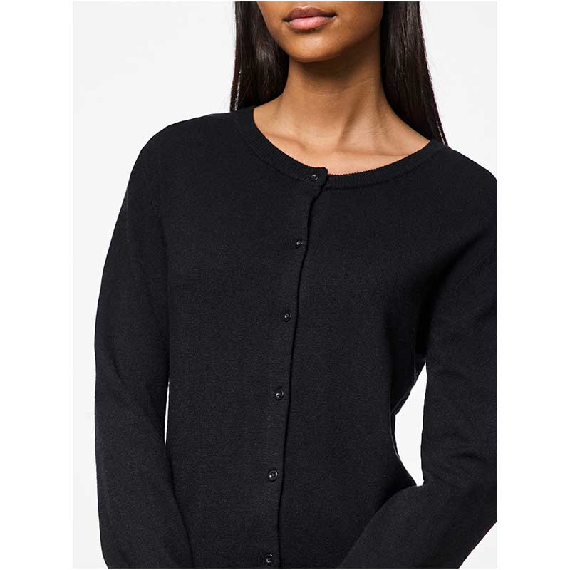 Pieces PCNora LS O-neck Knit Cardigan Noos Black