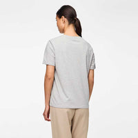 Pieces PCRia SS Solid Tee Noos Light Grey Melange - J BY J Fashion