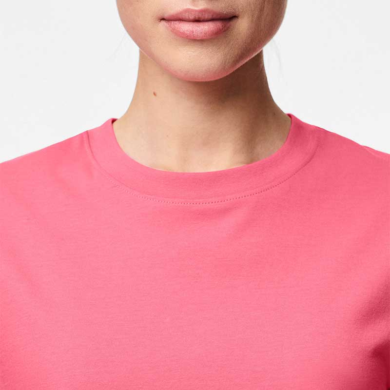 Pieces PCRia SS Solid Tee Noos Pink Lemonade - J BY J Fashion