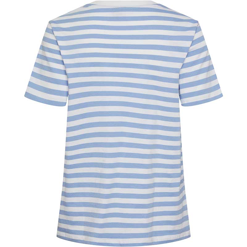 Pieces PCRia SS Tee Stripes Noos Hydrangea - J BY J Fashion