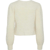 Pieces PCRow LS O-Neck Bow Knit Birch - J BY J Fashion