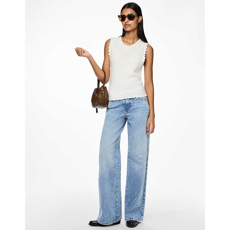 Pieces PCSelma LW Wide Jeans Noos Light Blue Denim