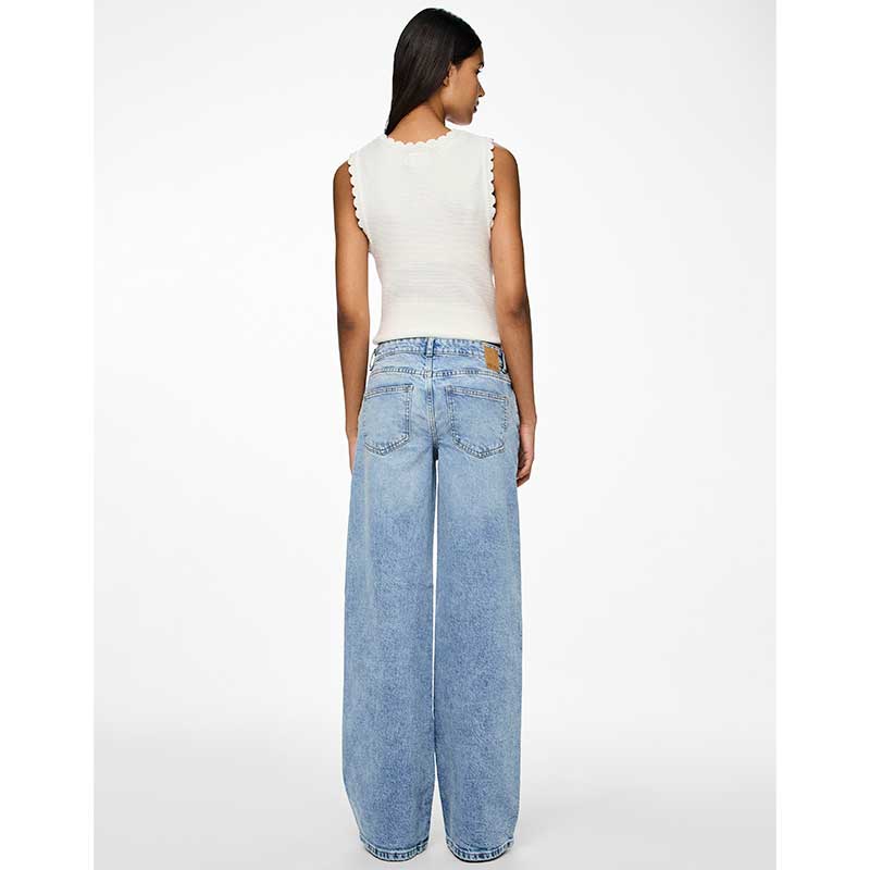 Pieces PCSelma LW Wide Jeans Noos Light Blue Denim