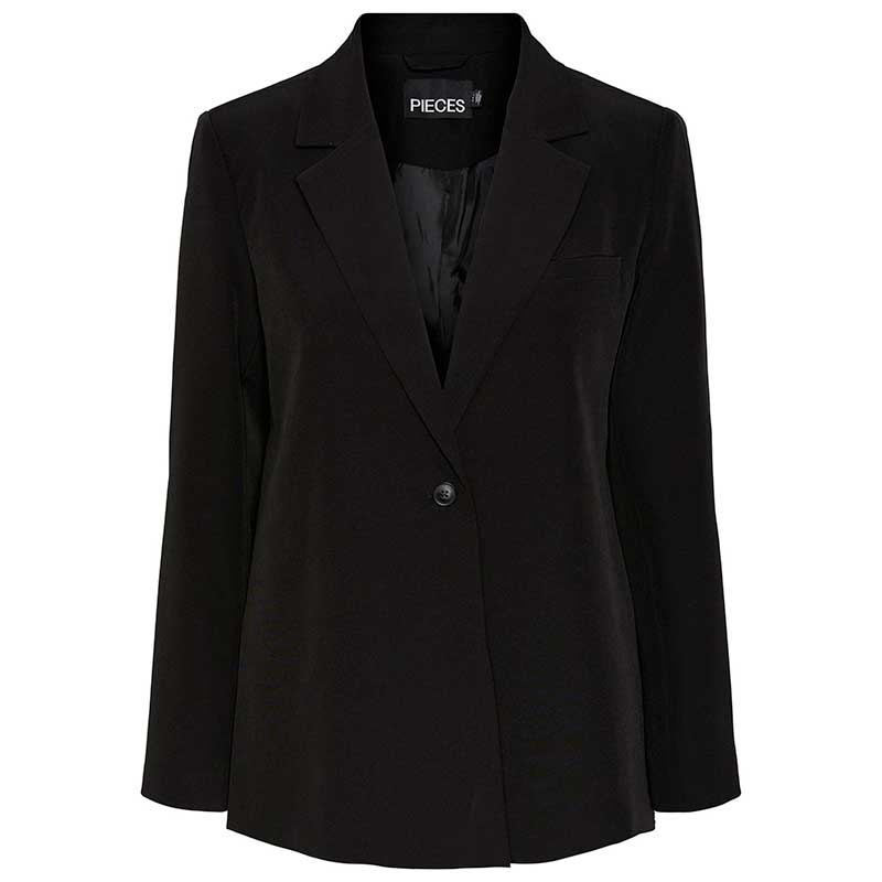 Pieces PCSille LS Blazer W. Side Slits Sort