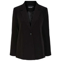 Pieces PCSille LS Blazer W. Side Slits Sort