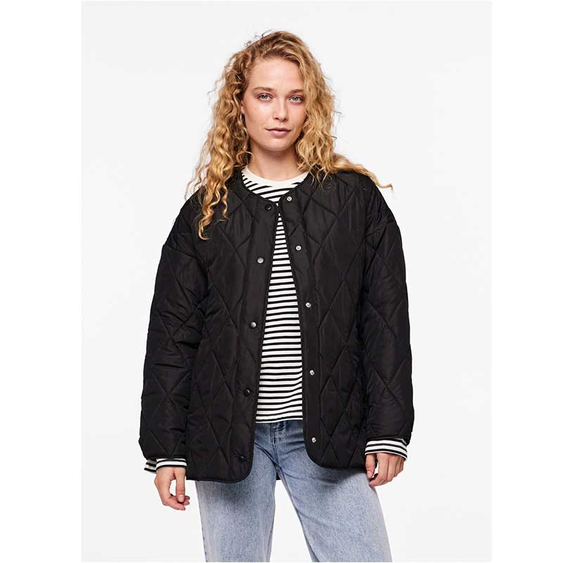 Pieces PCStella Quilted Jacket Noos Black - J BY J Fashion