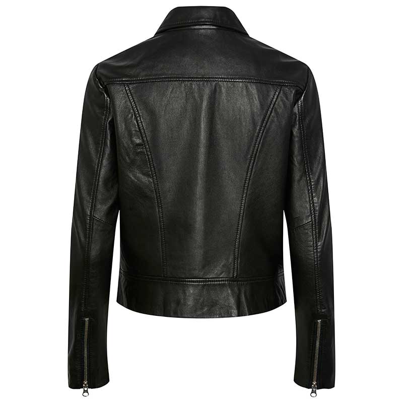 Pieces PCSusse Leather Jacket Noos Black - J BY J Fashion