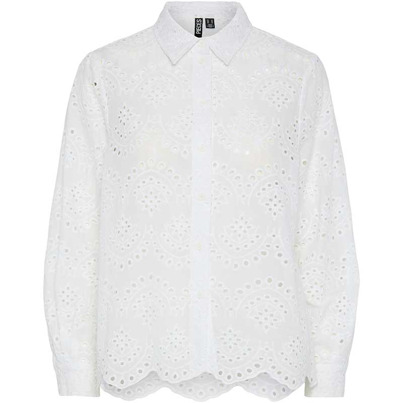 Pieces PCVilde LS Shirt Noos Bright White