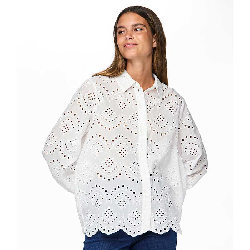 Pieces PCVilde LS Shirt Noos Bright White