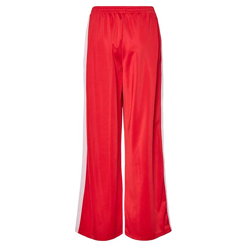 Pieces PcGrace MW Track Ultra Wide Pants High Risk Red - J BY J Fashion