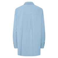 Pieces PcPoppy Ls Oxford Loose Shirt WVN Noos Cashmere Blue - J BY J Fashion