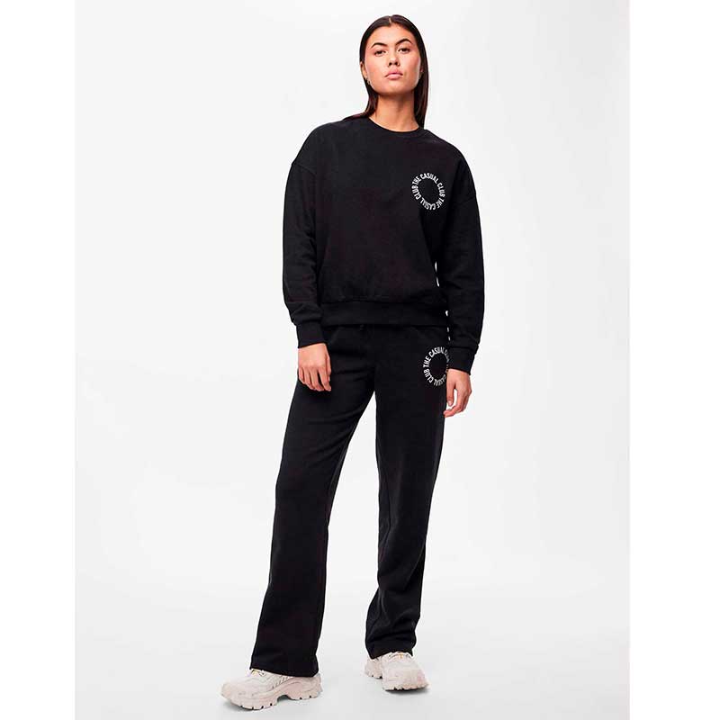 Pieces Pcjyllo Hw Wide Sweat Pants Mm Sort - J BY J Fashion