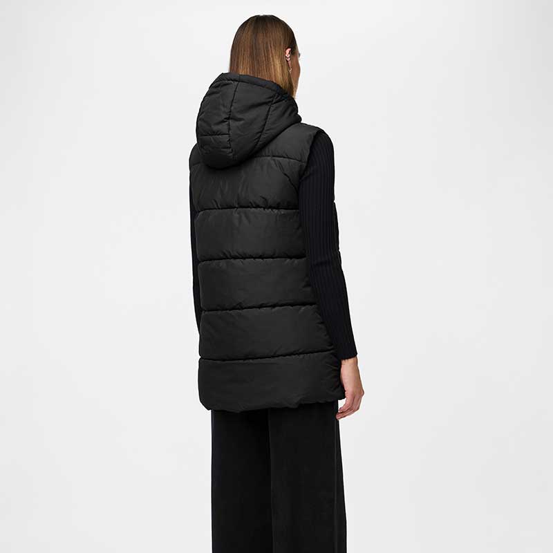 Pieces PCBee New Puffer Vest Noos Black - J BY J Fashion