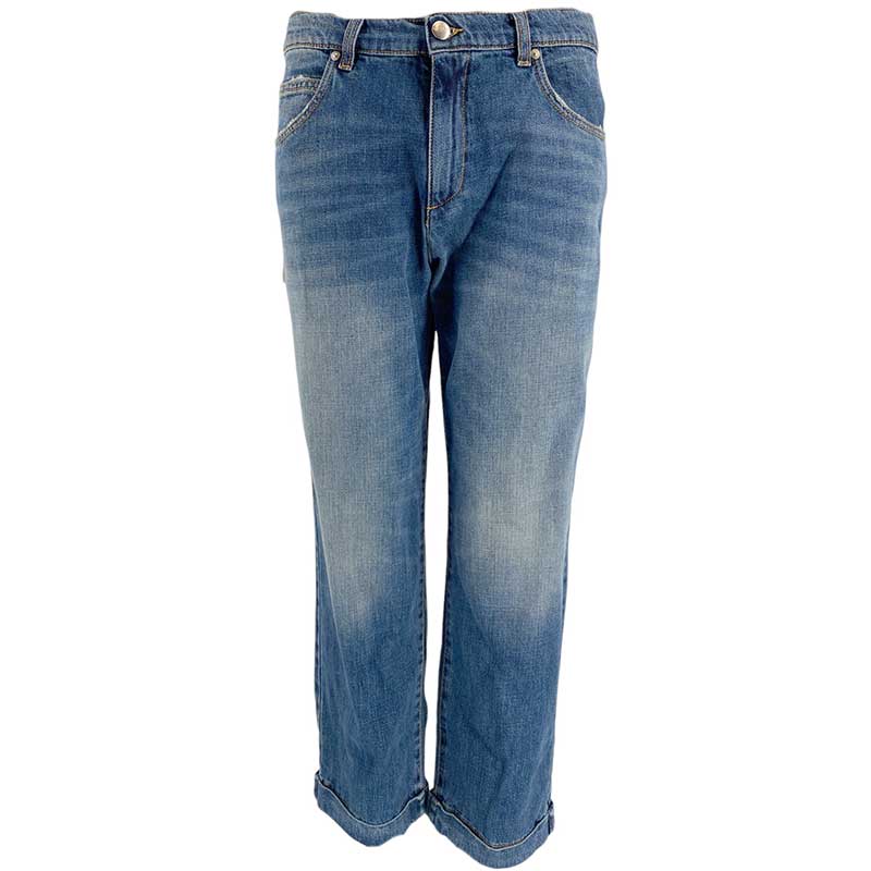 Reign Italia Maura Navajo Cropped Jeans Denim