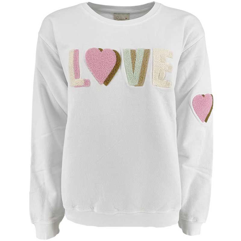 Rosas Is-Multi Double Love Sweat Shirt White