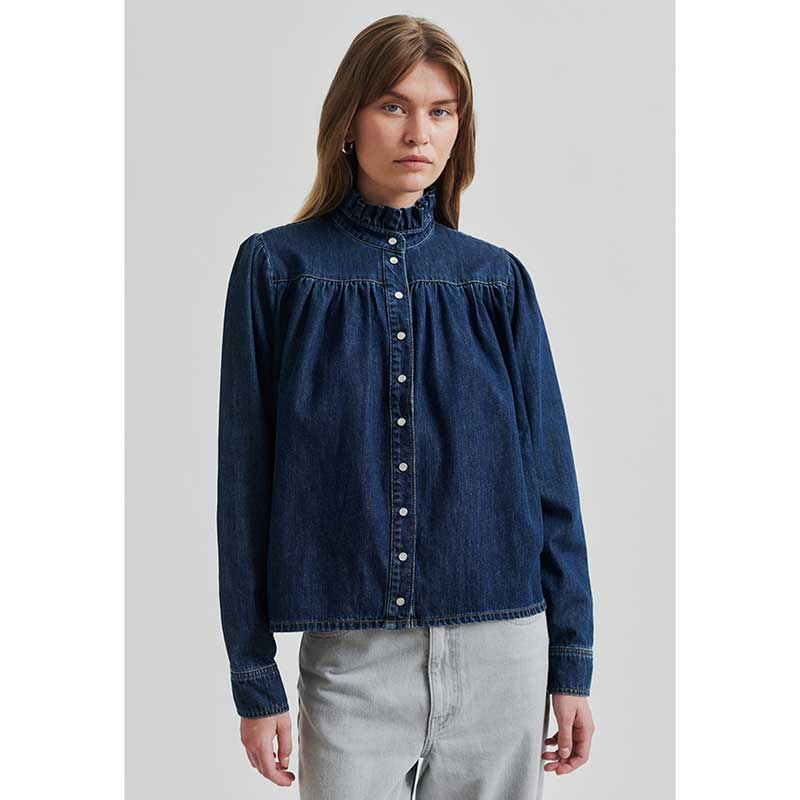 Second Female Mina Denim Shirt Blue Denim