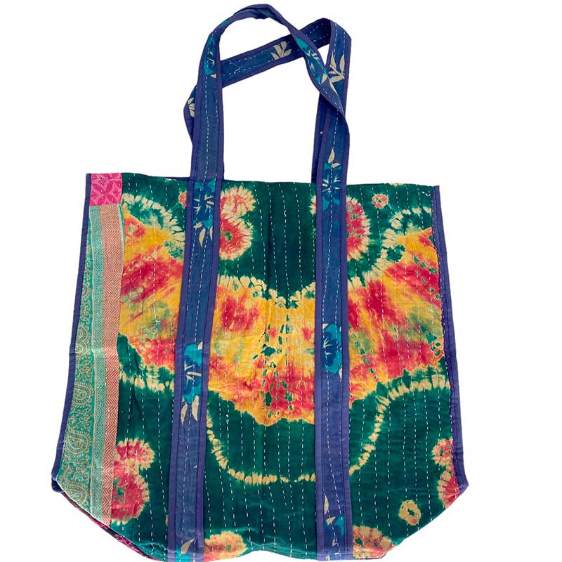 WAUW Unique Kantha Tote Bag No. 05 Mix Print - J BY J Fashion