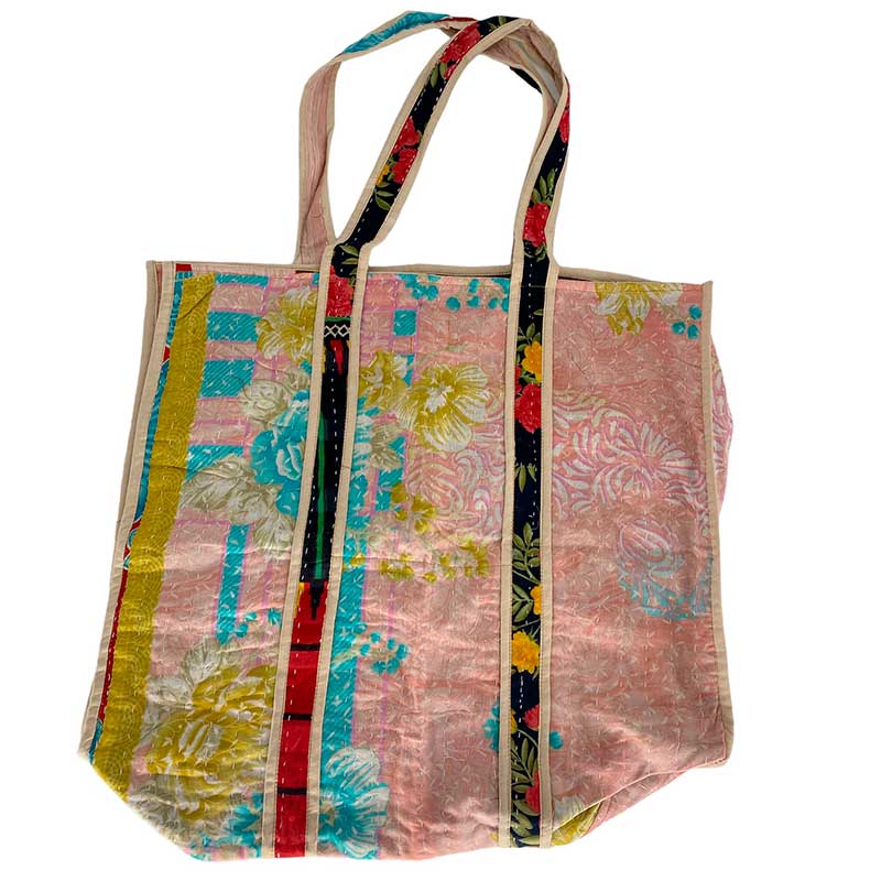 WAUW Unique Kantha Tote Bag No. 06 Mix Print - J BY J Fashion