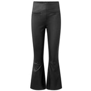 DEPECHE 50896 LEATHER FLARE PANTS SORT - J BY J Fashion