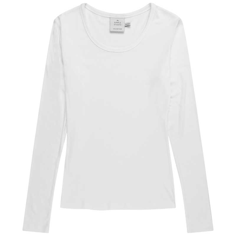 MUNTHE CUTEST LONG SLEEVE T-SHIRT HVID - J BY J Fashion