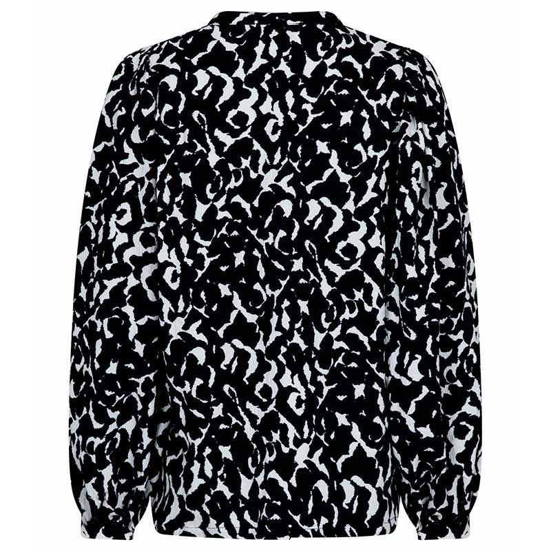 NEO NOIR NANI GRAPHIC BLOUSE SORT - J BY J Fashion