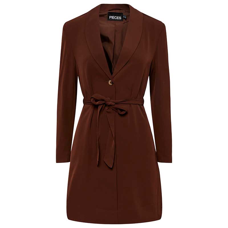 PIECES PCNATASJA LS LONG BLAZER BRUN - J BY J Fashion